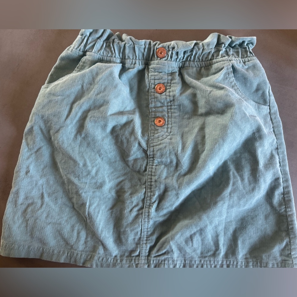 Vince Camuto Girls Size 10 Teal Corduroy cotton skirt Casual